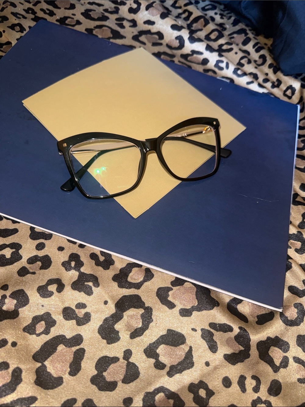 Classic Black Women's Square Frame Glasses